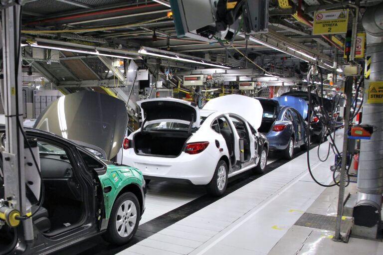 002 Production line   car assembly line in General Motors Manufacturing Poland   Gliwice, Poland